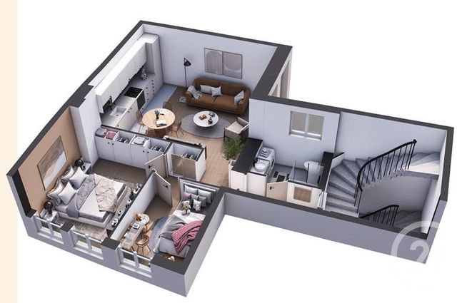 Appartement F3 à vendre - 3 pièces - 48.0 m2 - PARIS - 75004 - ILE-DE-FRANCE - Century 21 Alpha Marais