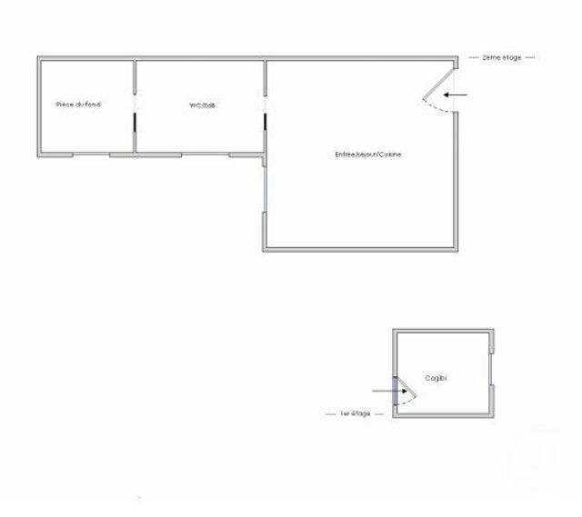 Appartement Studette à vendre - 2 pièces - 29.96 m2 - PARIS - 75003 - ILE-DE-FRANCE - Century 21 Alpha Marais