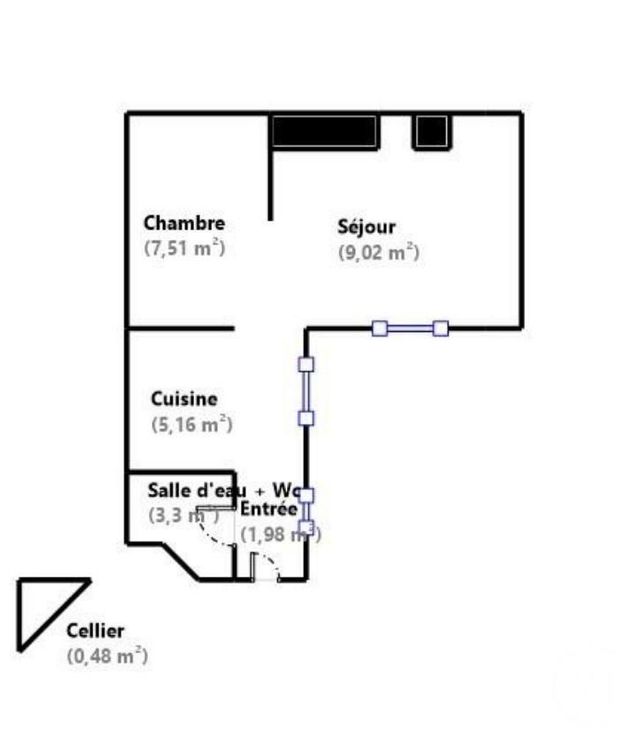 Appartement F2 à vendre - 2 pièces - 26.97 m2 - PARIS - 75004 - ILE-DE-FRANCE - Century 21 Alpha Marais